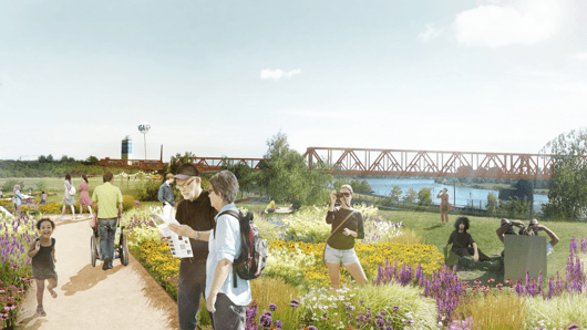 Visualisierung des RheinParks während der IGA 2027