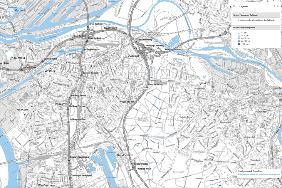 Starkregengefahrenkarte Starkregengefahrenkarte
